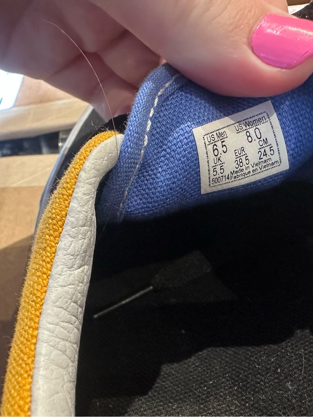 Vans Blue and Yellow Shoes